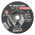 Walter Surface Technologies Depressed Center Grinding Wheel, Type 27, 0.125 in Thick, Aluminum Oxide 08B917