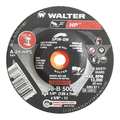 Walter Surface Technologies Depressed Center Grinding Wheel, Type 27, 0.25 in Thick, Aluminum Oxide 08B500