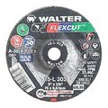 Walter Surface Technologies Depressed Center Grinding Wheel, 0.125 in Thick, Aluminum Oxide 15L303