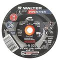 Walter Surface Technologies Depressed Center Grinding Wheel, Type 27, 0.0938 in Thick, Aluminum Oxide 08N503