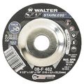 Walter Surface Technologies Depressed Center Grinding Wheel, Type 27, 0.25 in Thick, Aluminum Oxide 08F455