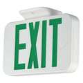 Dual-Lite Exit Sign, LED, Battry, Self-Diagnostic, Grn CEGSD