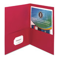 Business Source Folder, 2-Pocket, Letter, Red, PK25 78494