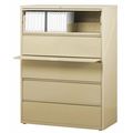 Lorell File, Lateral, 5 Drw, 42", Py, Putty, Letter/Legal 60432