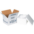 Partners Brand Insulated Shipping Kits, 8" x 6" x 4 1/4", White, 12/Case 204C