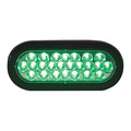 Buyers Products Green 6 Inch Oval Recessed LED Strobe Light with Quad Flash SL66GO