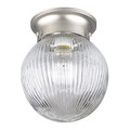 Luminance Globe Fixture, Clear Ribbed Glass F2201-53