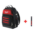 Milwaukee Tool Backpack, Tool Backpack, Red/Black, Ballistic Polyester, 48 Pockets 48-22-8201, 2105