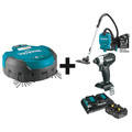 Makita Cordless Combination Kit, 3 Tools, 18V DC DRC200Z + XCV09Z + XDT15ZB + BL1850B2DC2