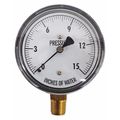 Kodiak Low Pressure Gauge, Bottom, 15" H2O KC25-15"H2O