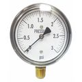 Kodiak Low Pressure Gauge, Bottom, 3 psi KC25-3#