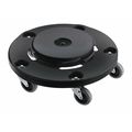 Rubbermaid Commercial Dolly, Round, Brute, Bk 264000BK