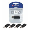 Verbatim Drive, Usb, 8 GB, Pinstripe, PK5 49062BD