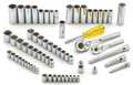 Proto 1/4", 3/8" Drive Socket Set Metric, SAE 65 Pieces 3/16 in to 7/8 in, 4 mm to 19 mm , Full Polish J47165