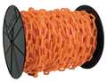 Zoro Select 1.5" (#6, 38 mm.) x 200 ft. Orange Plastic Chain 30112