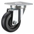 Zoro Select Swivel NSF-Listed Plate Caster, 450 lb., NSF-Listed Plate Type B P12S-PB060B-P3-001