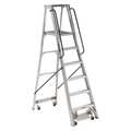 Louisville 7 ft 7 in Aluminum Platform Stepladder, 300 lb Capacity AP5006