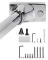 Wingits Curved Shower Rod, Chrome, 60In, 6 Proj, PK6 WOCONPS5REN