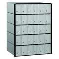 Salsbury Industries Mailbox, Aluminum, Powder Coated, 30 Doors, Recessed, Standard System 2230