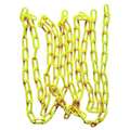 Zoro Select Plastic Chain, 2 In x 100 ft, Yellow 33L678