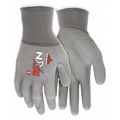 Mcr Safety Polyurethane Coated Gloves, Palm Coverage, Gray, L, PR 9666L