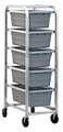 Quantum Storage Systems Cross Stack Tub Rack w/5 Tubs, Gray TR5-2516-8GY