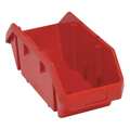 Quantum Storage Systems 60 lb Hang & Stack Storage Bin, Plastic, 8 3/8 in W, 7 in H, 18 1/2 in L, Red QP1887RD