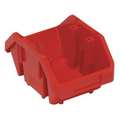 Quantum Storage Systems 40 lb Hang & Stack Storage Bin, Plastic, 6 5/8 in W, 5 in H, 9 1/2 in L, Red QP965RD