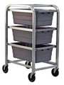 Quantum Storage Systems Cross Stack Tub Rack w/3 Tubs, Gray TR3-2516-8GY