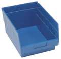 Quantum Storage Systems 60 lb Shelf Storage Bin, Polypropylene, 8 3/8 in W, 8 in H, 11 5/8 in L, Blue QSB807BL