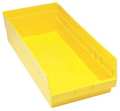 Quantum Storage Systems 75 lb Shelf Storage Bin, Polypropylene, 11 1/8 in W, 8 in H, 23 5/8 in L, Yellow QSB816YL