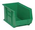 Quantum Storage Systems 75 lb Hang & Stack Storage Bin, Polypropylene, 8 1/4 in W, 8 in H, 13 5/8 in L, Green QUS242GN