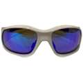Mcr Safety Safety Glasses, Blue Mirror Scratch-Resistant SR128B