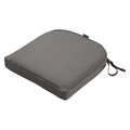 Classic Accessories Montlake Contoured Dining Seat Cushion, Light Charcoal, 18"x18" 62-005-LCHARC-EC
