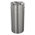 Glaro 16 gal Round Trash Can, Satin Aluminum, 15 in Dia, Swing, Aluminum TA1533-SA-SA