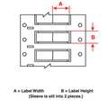 Brady Wire Sleeve, 1 in W, 1 in L, HX-1000-150-BK-2 HX-1000-150-BK-2