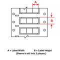 Brady Wire Sleeve, 1/2 in W, 55/64 in L, HX-500-2-BK-3 HX-500-2-BK-3