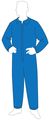 Zoro Select Collared Disposable Coverall, 3XL, 25 PK, Blue, SMS/Spunbonded Polypropylene, Zipper 19125B 3X