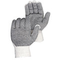 Zoro Select Knit Gloves, Womens S, White/Black, PK12 4715SP/LD