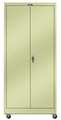 Hallowell Solid Door Storage Cabinet, 48 in W, 72 in H, 24 in D, Tan 425S24M-PT