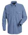 Vf Imagewear FR Long Sleeve Shirt, Button, Lt Blue, 3XL SLU8LB RG 3XL