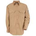 Vf Imagewear FR Long Sleeve Shirt, Button, Khaki, LT SLU8KH LN L