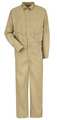 Vf Imagewear Flame-Resistant Coverall, Khaki, 40 In CLD4KH RG 40