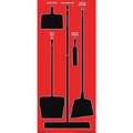 Zoro Select Store-Boards™, 68x30 in, Black/Red, Ultra Aluma-Lite™ 34GN27