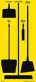Zoro Select Store-Boards™, 68x30 in, Black/Yellow, Accu-Shield™ 34GN47