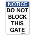 Lyle Notice Sign, 10 in H, 7 in W, Aluminum, Horizontal Rectangle, English, U5-1126-RA_7X10 U5-1126-RA_7X10