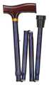 Dmi Folding Cane, Standard, 14in H, Blue, Single 502-1325-0100