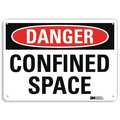 Lyle Plastic Danger Sign, 4 Holes, 10"x7", U3-1188-NP_10X7 U3-1188-NP_10X7