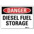 Lyle Danger Sign, 5 in H, 7 in W, Horizontal Rectangle, English, U3-1299-RD_7X5 U3-1299-RD_7X5