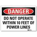 Lyle Danger Sign, Self-Adhesv Mount, 7inWx5inH, U3-1342-RD_7X5 U3-1342-RD_7X5